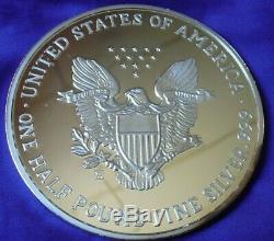 1988 Giant Half Pound, 8 Troy Oz. 999 Silver Eagle Washington Mint Proof Coin