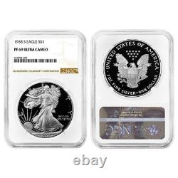 1988-S Proof $1 American Silver Eagle NGC PF69UC Brown Label