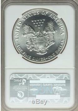 1989 $1 One Ounce Mint State American Silver Eagle NGC MS 70 Gold Label