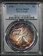 1989 American Silver Eagle Pcgs Ms-67 Rainbow Toning