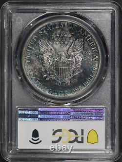 1989 American Silver Eagle PCGS MS-67 Rainbow Toning