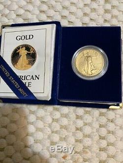 1989-W American Gold Eagle Proof 1 oz $50 in Original Mint Packaging One Oz Gold