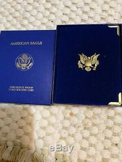 1989-W American Gold Eagle Proof 1 oz $50 in Original Mint Packaging One Oz Gold