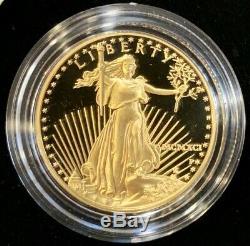 1991-P 1/10 oz Proof Gold American Eagle withBox & COA In Capsule Ket Date MINT