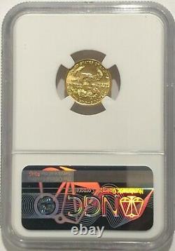 1993 Ngc Ms70 $5 Mint State Gold American Eagle 1/10 Oz Age Low Mintage Rare