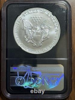 1993 SILVER EAGLE MS69 NGC MERCANTI SIGNED. Population 233