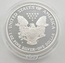 1994 American Silver Eagle Proof 1 Oz. Silver Bullion Velvet Box & COA KEY