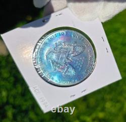 1994 Silver American Eagle Coin BU Unique Monster Toned 1 Oz US $1 Uncirculated