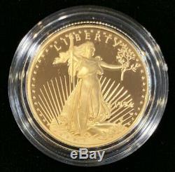 1994-W 1/2 oz Proof Gold American Eagle withBox & COA In Capsule West Point MINT