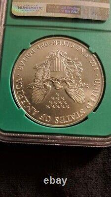 1996 Silver Eagle MS -69 NGC Green Holder US Mint Sealed Box