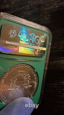 1996 Silver Eagle MS -69 NGC Green Holder US Mint Sealed Box