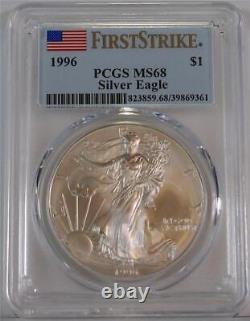 1996 Silver Eagle PCGS MS68 First Strike From The Only FS Sealed Mint Box So Far