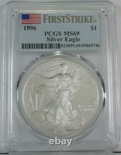 1996 Silver Eagle PCGS MS69 First Strike From The Only FS Sealed Mint Box So Far