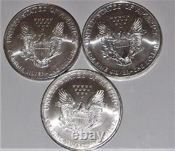 1996 Silver Eagles UNC Lot of 3