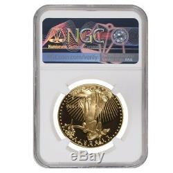 1996 W 1 oz $50 Proof Gold American Eagle NGC PF 68 UCAM Mint Error Rev Struck