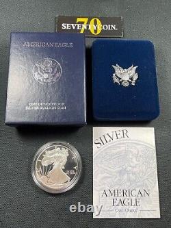 1996-p Proof American Silver Eagle Ungraded In Mint Packaging