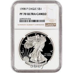 1998 P American Silver Eagle Proof NGC PF70 UCAM