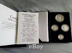 1998-W Platinum American Eagle Proof Four-Coin Set 1.85 oz. With Mint Box Case CoA