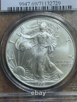 1999 AMERICAN? SILVER EAGLE $1 PCGS MS69 Original Coin
