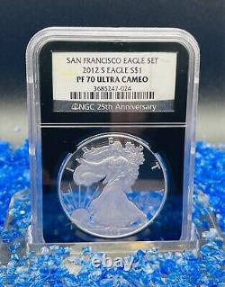 1 of 431 Rare! 2012 S Proof $1 Silver Eagle NGC PF70 UC San Francisco Mint