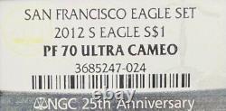 1 of 431 Rare! 2012 S Proof $1 Silver Eagle NGC PF70 UC San Francisco Mint