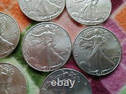 1 oz American Silver Eagle Coin RANDOM YEARS 2016, 2020 & 2021 (LOT OF 3)