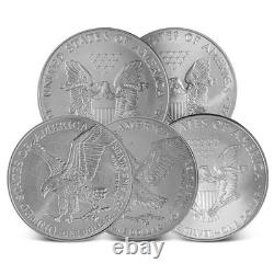 1 oz American Silver Eagle Coin (Random Year Lot of 5)