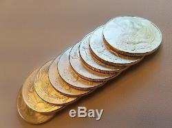 1x 2010 Mint Tube Roll of 20.999 1 oz BU Silver American Eagle Coins