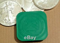 1x 2011 Mint Tube Roll of 20.999 1 oz BU Silver American Eagle Coins