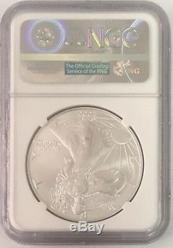 2000 $1 Silver Eagle Millennium Set Reverse Struck Thru Mint Error NGC MS69