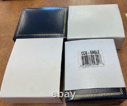 2000 Lot of 4 1oz American Silver Eagle Colorized in case with COA