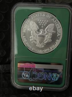 2000 Silver Eagle Ngc Ms69 Early Production From Us Mint Sealed Box Green Core