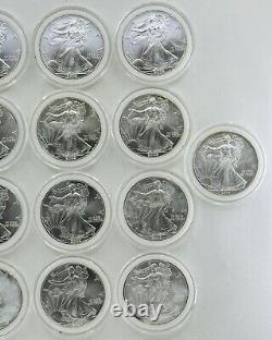 2001-02-03-08 Lot Of 17 Coins $1 Silver Eagle 1 Oz. #C737