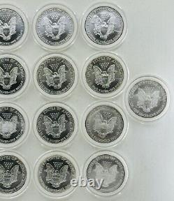 2001-02-03-08 Lot Of 17 Coins $1 Silver Eagle 1 Oz. #C737