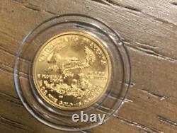 2001 American Eagle $5 Bullion Coin in Blue Velvet Box Genuine US Mint Coinage