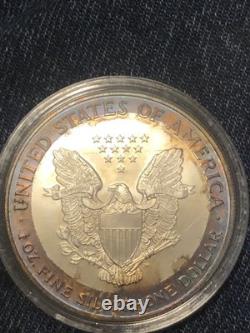 2001 American Silver Eagle 1 Oz Rainbow Toning