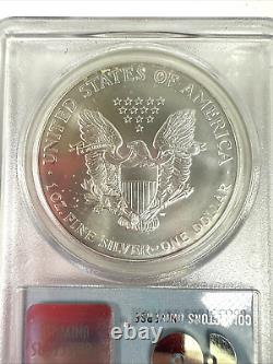 2001 Eagle Silver Dollar Ground Zero Recovery 9-11-2001 Certified withSlab Pouch