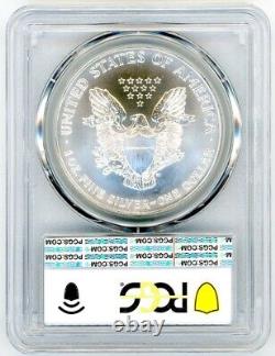 2001 Silver Eagle MS69 PCGS Mint Error Struck Through Plastic Obverse