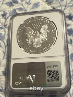 2001 W Ngc Pf70 Ultra Cameo Silver Eagle Proof Thomas J. Uram $1 Coin