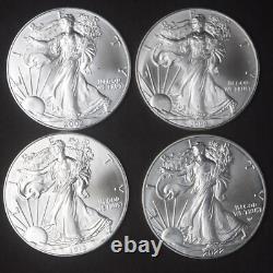 2002'08'13'22 American Silver Eagle 4 Coin Lot (16) COINGIANTS