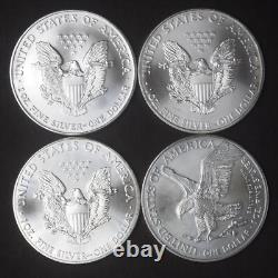 2002'08'13'22 American Silver Eagle 4 Coin Lot (16) COINGIANTS