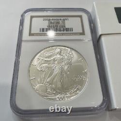 2002 1oz American Silver Eagle NGC MS70