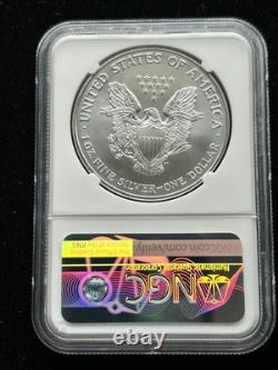 2002 American Silver Eagle $1 John Mercanti Signature NGC MS 70 ++MINT++