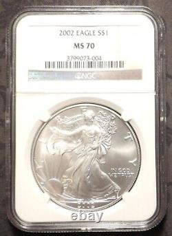 2002 Silver American Eagle NGC MS70 Classic Brown Label