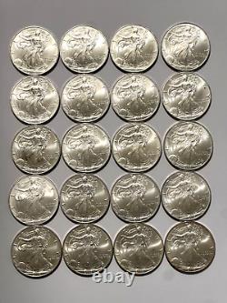 2003 American Eagle Silver Dollar Roll QTY. 20 Uncirculated BU Lot 45