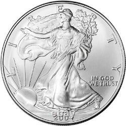 2004 American Silver Eagle 1 oz $1 1 Roll Twenty 20 BU Coins in Mint Tube