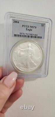 2004 Silver Eagle First Strike PCGS MS 70