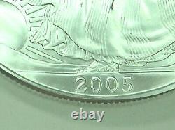 2005 American Silver Eagle (1 oz) $1 Twenty/roll Coins in Mint Tube uncirculated