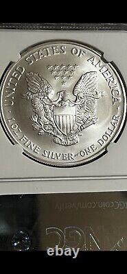 2005 Silver Eagle $1 MS70 NG Low Mintage Ms70 Only 5 Pct Produced 2005