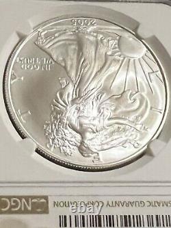 2005 Silver Eagle $1 MS70 NG Low Mintage Ms70 Only 5 Pct Produced 2005